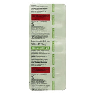 Rosuvastin 20Mg Strip Of 10 Tablets