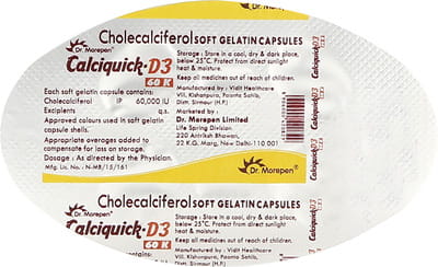 Calciquick D3 60k Strip Of 4 Capsules
