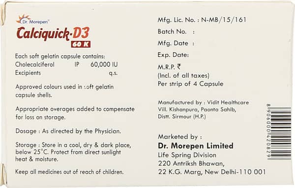 Calciquick-D3 60K कैप्सूल