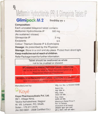 Glimipack M2 Strip Of 10 Tablets