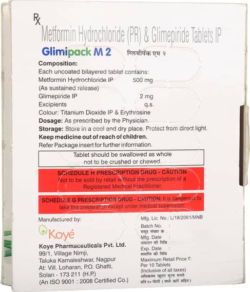 Glimipack M2 Strip Of 10 Tablets