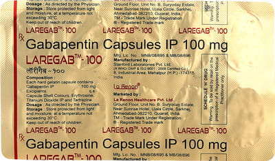 Laregab 100 Strip Of 10 Capsules