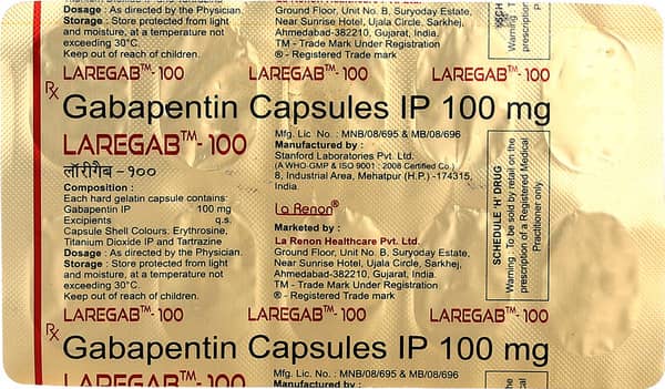 Laregab 100 Strip Of 10 Capsules
