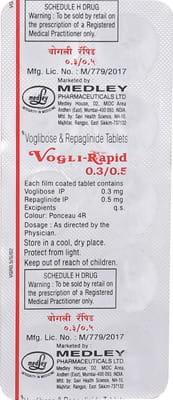 Vogli Rapid 0.3/0.5 Strip Of 10 Tablets
