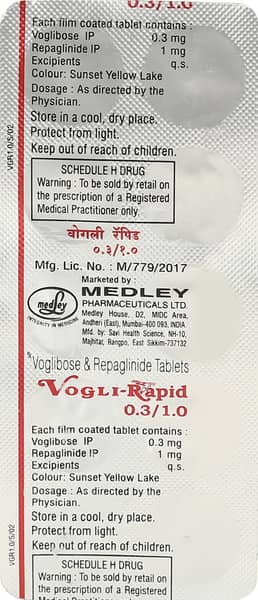Vogli Rapid 0.3/1.0 Strip Of 10 Tablets