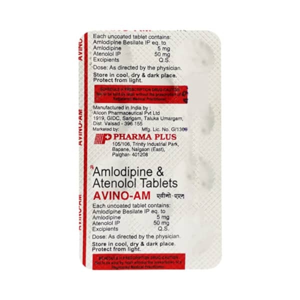Avino Am Strip Of 10 Tablets