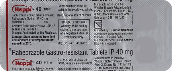 Happi 40 Strip Of 10 Tablets