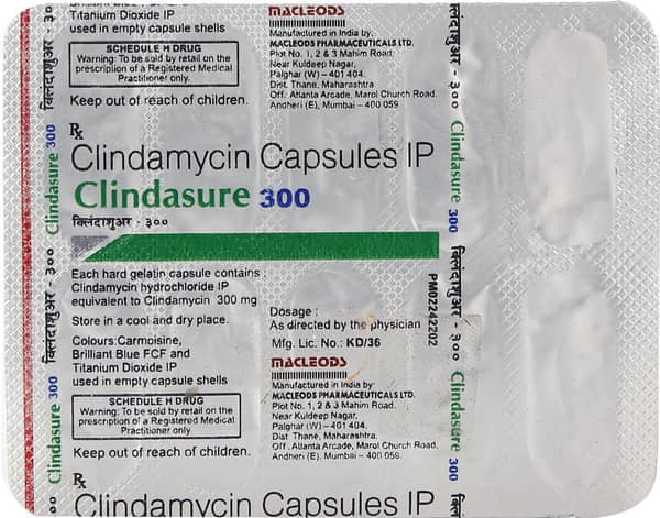 Clindasure 300mg Strip Of 10 Capsules