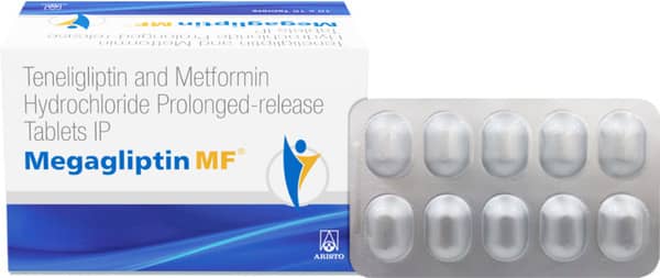 Megagliptin Mf 20/500mg Strip Of 10 Tablets