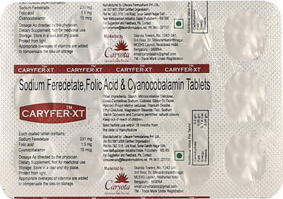 Caryfer Xt Strip Of 15 Tablets