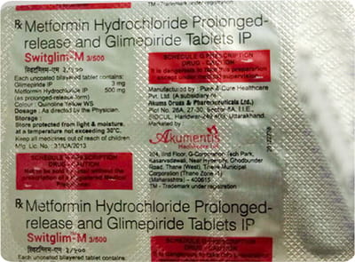 Switglim M 3/500 Strip Of 10 Tablets