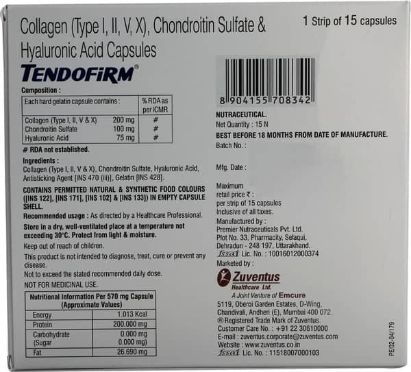 Tendofirm Strip Of 15 Capsules
