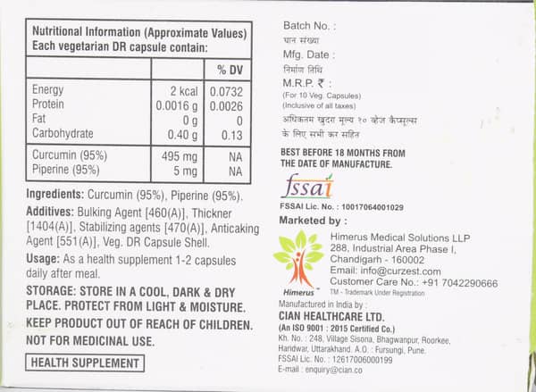 Curzest Strip Of 10 Capsules