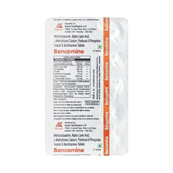 Bencomine Strip Of 10 Tablets