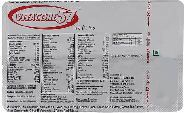 Vitacore 57 Strip Of 10 Tablets