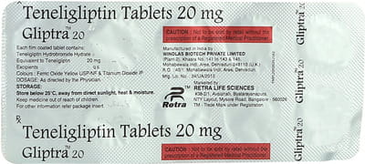 Gliptra 20 Strip Of 10 Tablets