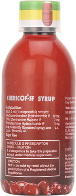 Chericof Sf Bottle Of 100ml Syrup