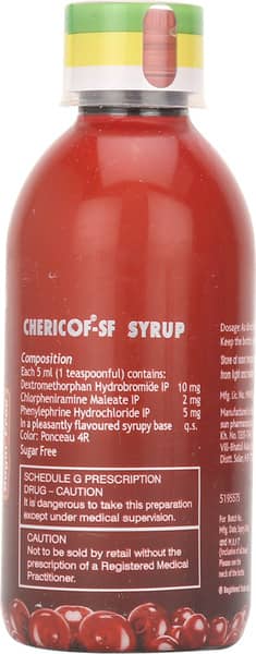 Chericof Sf Bottle Of 100ml Syrup