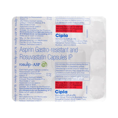 Rosulip Asp 75 Strip Of 10 Capsules