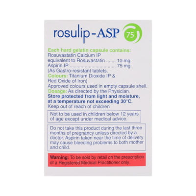 Rosulip Asp 75 Strip Of 10 Capsules