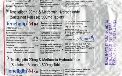 Teneliglip M 500 Strip Of 10 Tablets