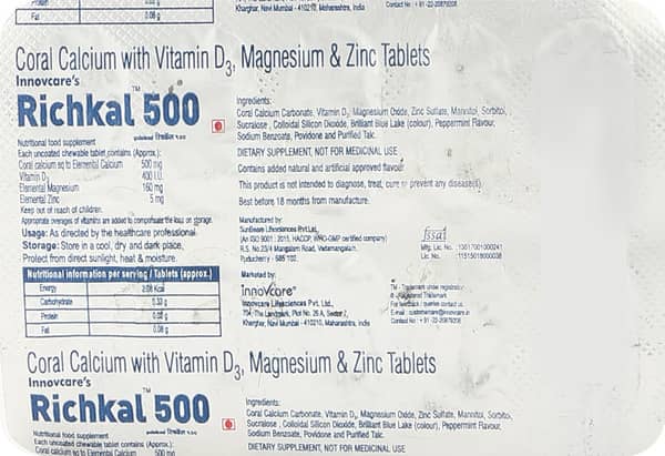 Richkal 500 Strip Of 10 Tablets