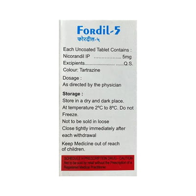 Fordil 5mg Bottle Of 20 Tablets