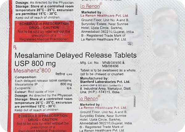 Mesahenz 800 Strip Of 10 Tablets