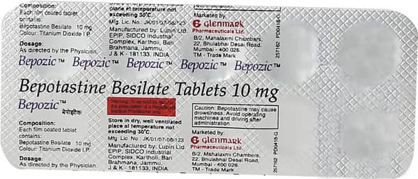 Bepozic 10 Strip Of 10 Tablets