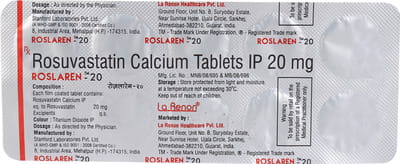 Roslaren 20 Strip Of 10 Tablets