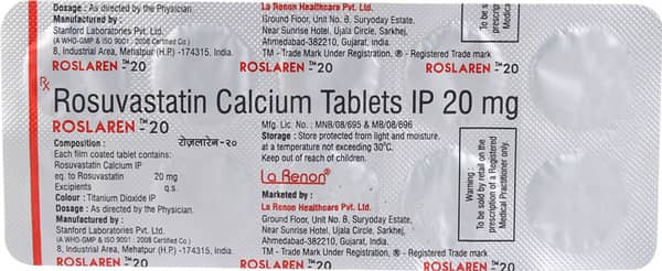 Roslaren 20 Strip Of 10 Tablets