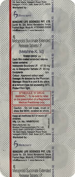 Metshine Xl 50mg Strip Of 10 Tablets
