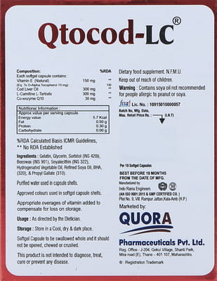 Qtocod Lc Strip Of 10 Capsules