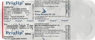 Priglip 20mg Strip Of 10 Tablets