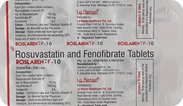 Roslaren F 10 Strip Of 10 Tablets