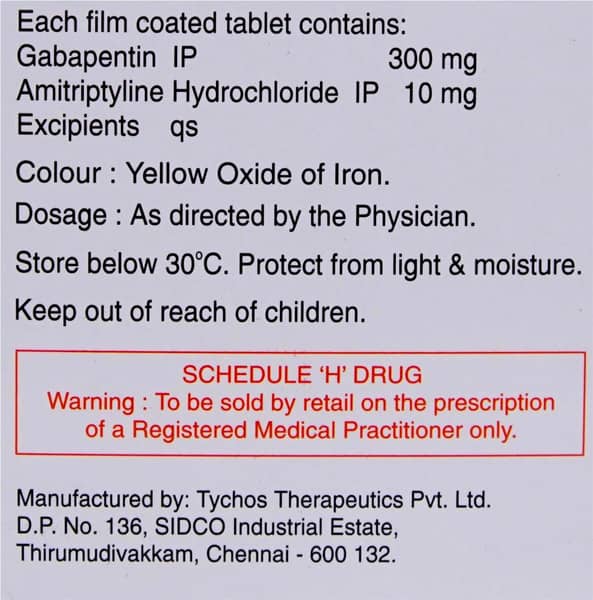 Amigaba 300/10mg Strip Of 10 Tablets