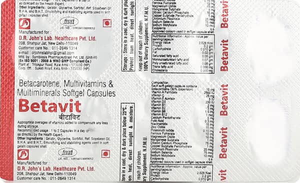 Betavit Strip Of 10 Capsules