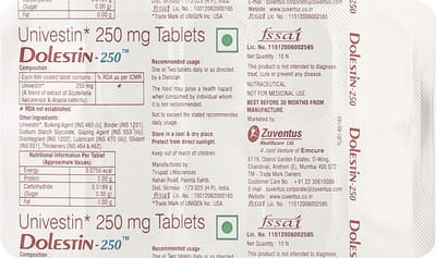 Dolestin 250 Strip Of 10 Tablets