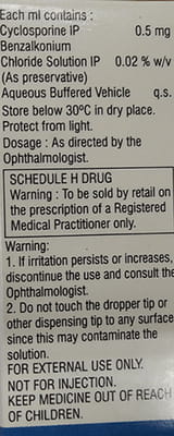 Cyclodrop Bottle Of 5ml Eye Drops