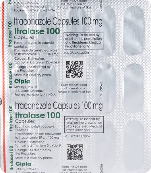 Itralase 100 Strip Of 15 Capsules