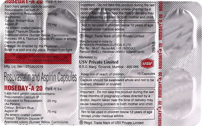 Roseday A 20mg Strip Of 10 Capsules