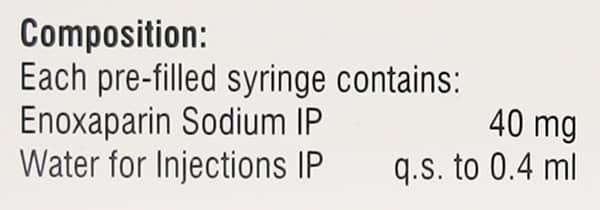 Zeroklot 40mg Pre Filled Syringe Of 0.4ml Injection