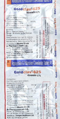 Goldclav 625 Strip Of 6 Tablets