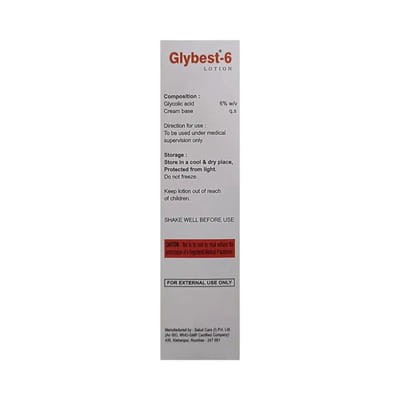 Glybest 6% Bottle Of 50ml Lotion