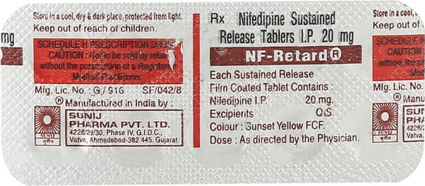 Nf Retard 20 Strip Of 10 Tablets