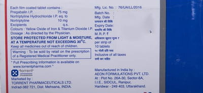 Pregalin Nt 75/10 Strip Of 10 Tablets