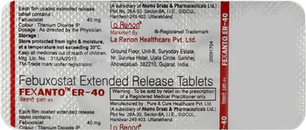 Fexanto Er 40 Strip Of 10 Tablets