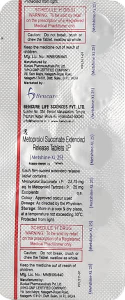 Metshine Xl 25 Strip Of 10 Tablets