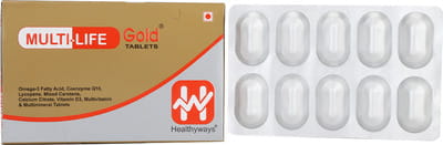Multi Life Gold Strip Of 10 Tablets
