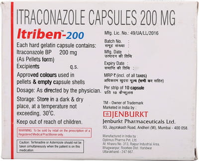 Itriben 200mg Strip Of 10 Capsules